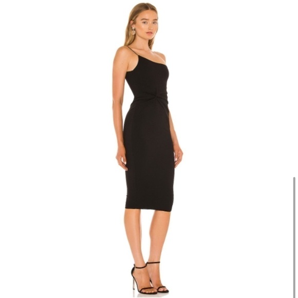 Nookie Lust one shoulder midi dress black NEW - Picture 2 of 16